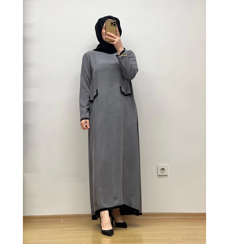 MissDalida Cep Kapaklı Cupro Elbise 25Y-4032