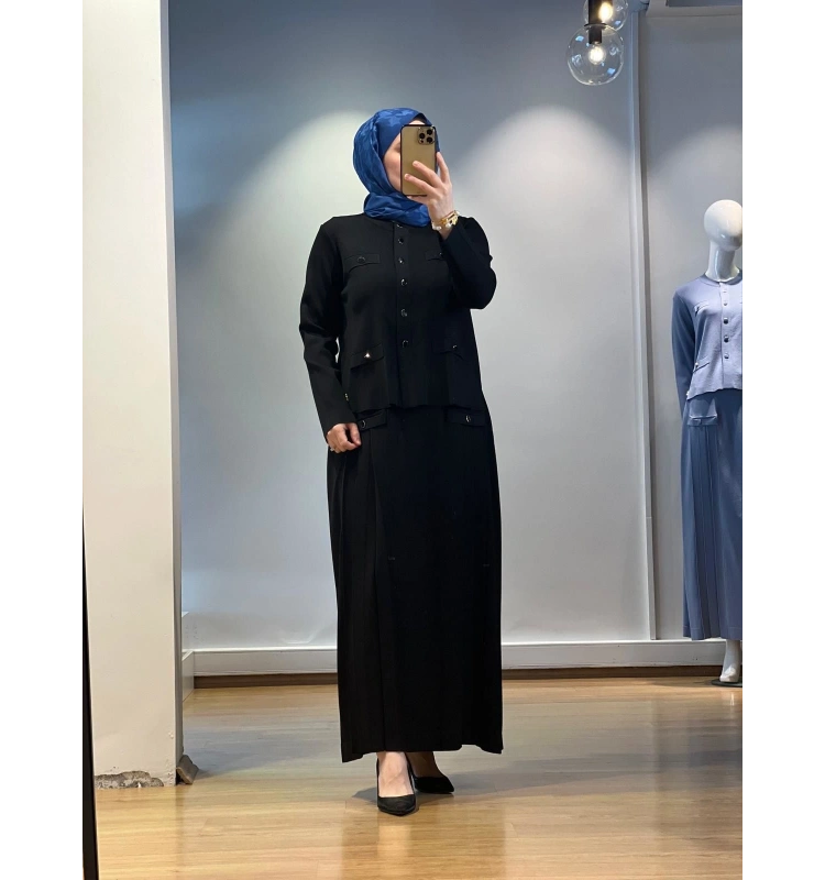 MissDalida Cep Kapaklı Triko Ceket 25Y-8009