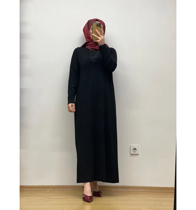 MissDalida Çiçek Broşlu Triko Elbise 25Y-4041