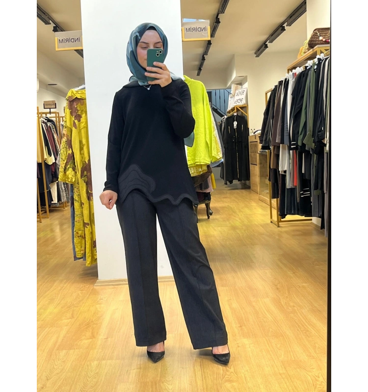 MissDalida Denim Boru Paça Pantolon T25PF-7008