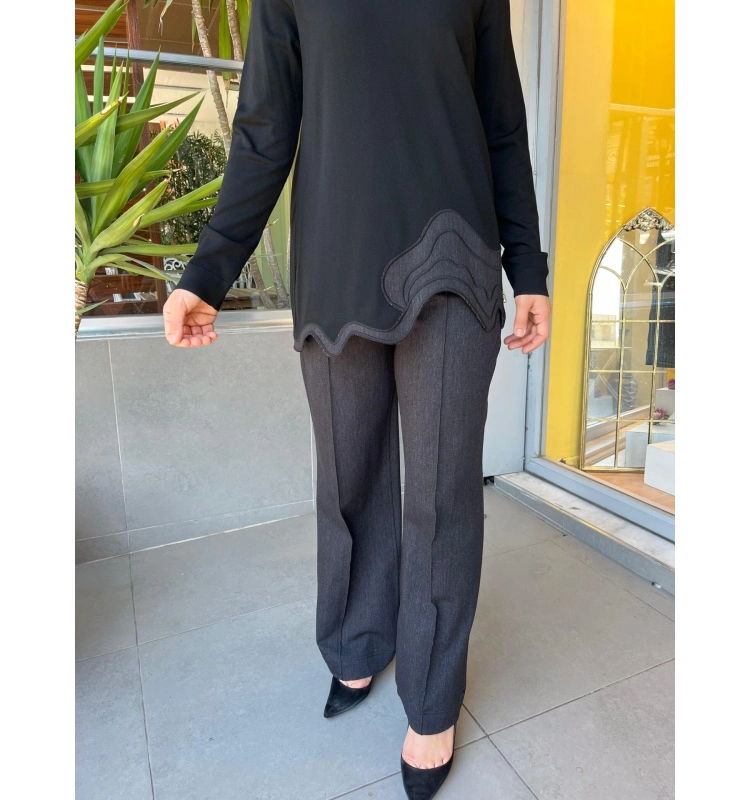 MissDalida Denim Boru Paça Pantolon T25PF-7008