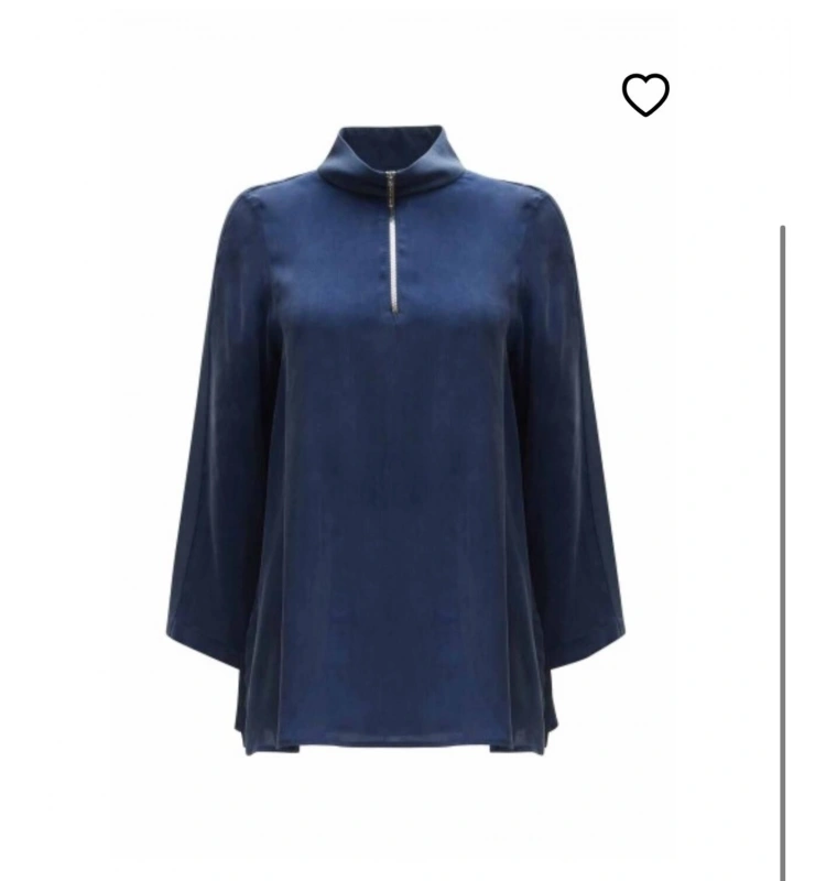 MissDalida Dik Yaka Fermuarlı Uzun Kollu Tunik 25Y-6068