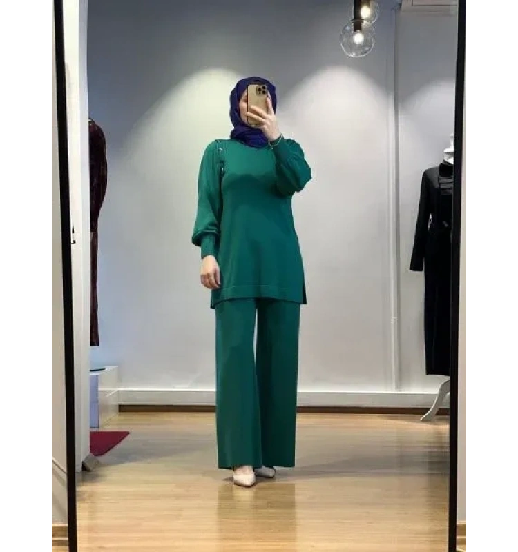 MissDalida Düğme Detaylı Balon Kollu Tunik T24K-6026