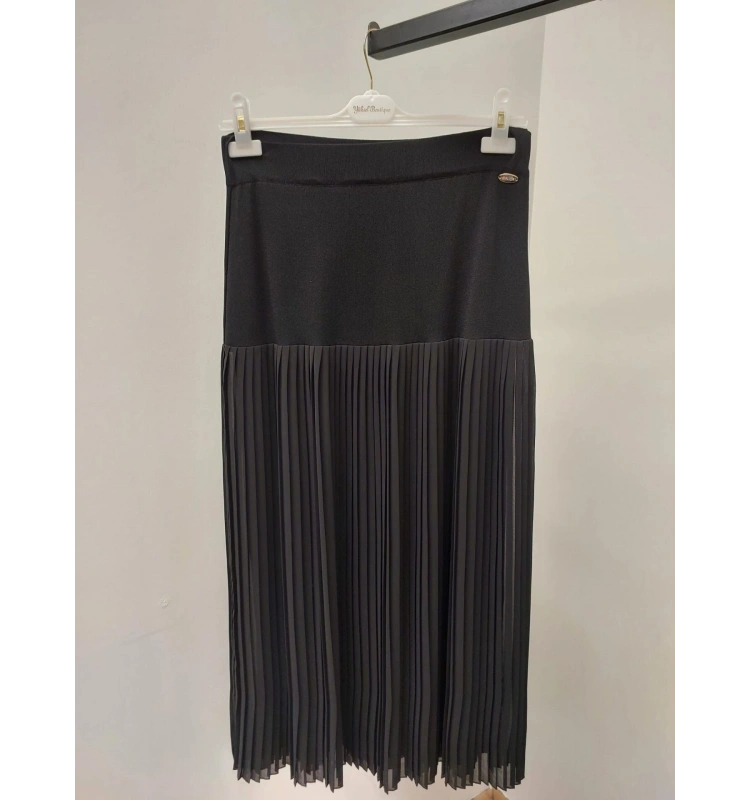 MissDalida Düz Renk Pilise Şifon Etek 25Y-2001