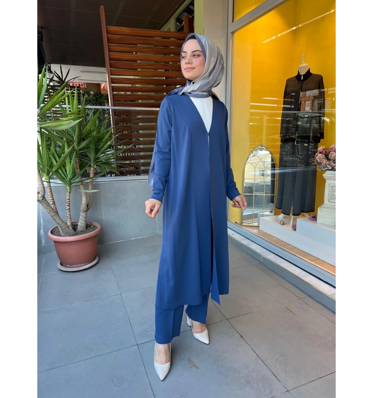 MissDalida Düz Renk Uzun Triko Hırka T25PF-9003