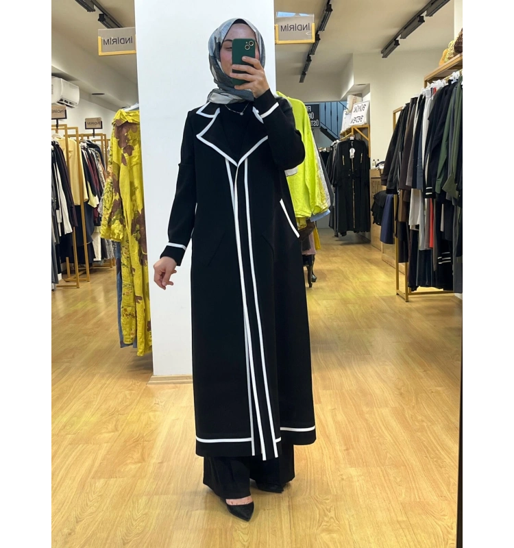 MissDalida Erkek Yaka Uzun Triko Hırka T25PF-9009