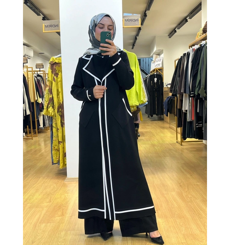 MissDalida Erkek Yaka Uzun Triko Hırka T25PF-9009