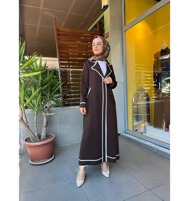 MissDalida Erkek Yaka Uzun Triko Hırka T25PF-9009