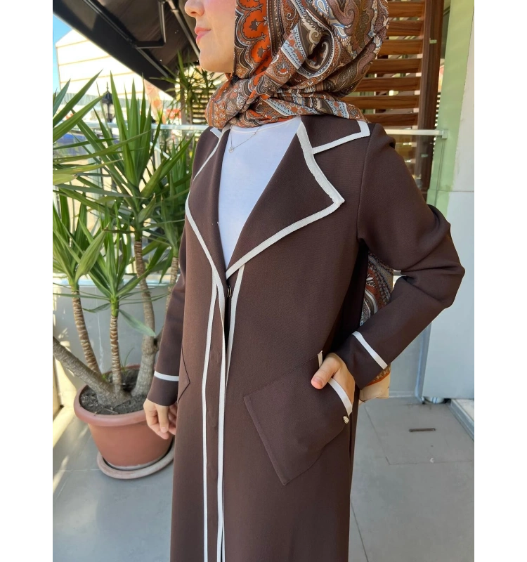 MissDalida Erkek Yaka Uzun Triko Hırka T25PF-9009