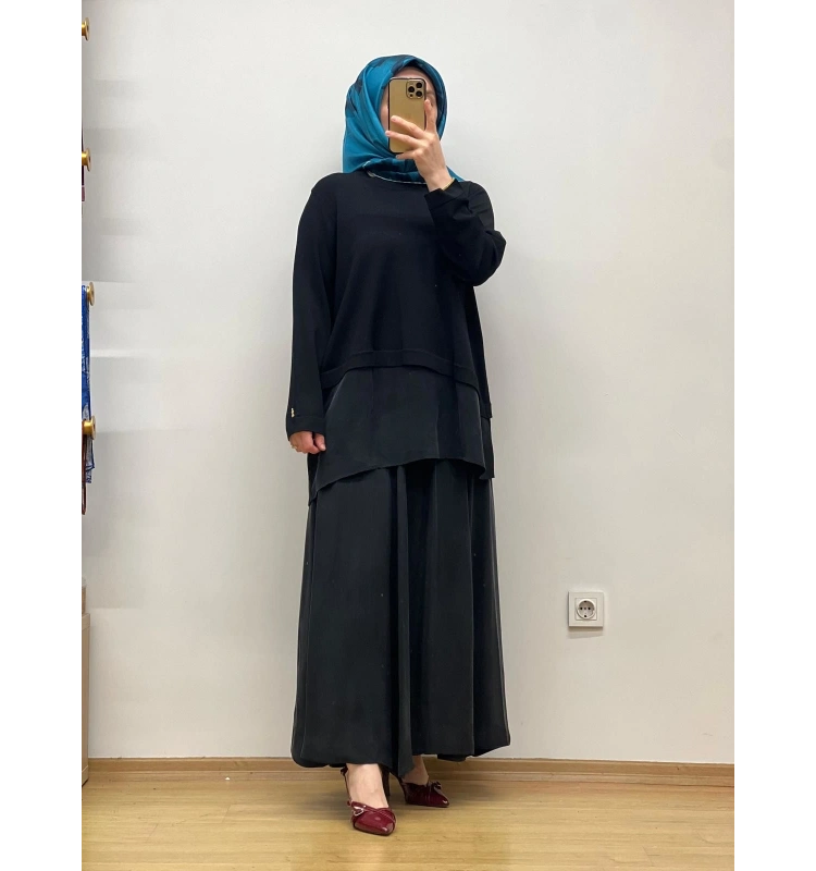 MissDalida Etek Ucu Cupro ASM. Kesim Triko Tunik 25Y-6009