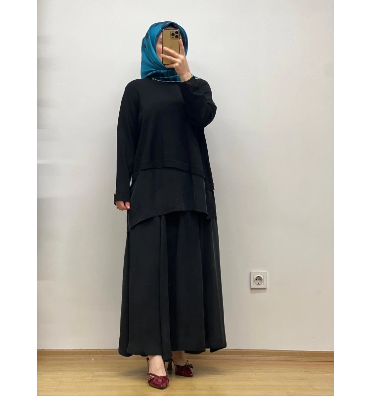 MissDalida Etek Ucu Cupro ASM. Kesim Triko Tunik 25Y-6009