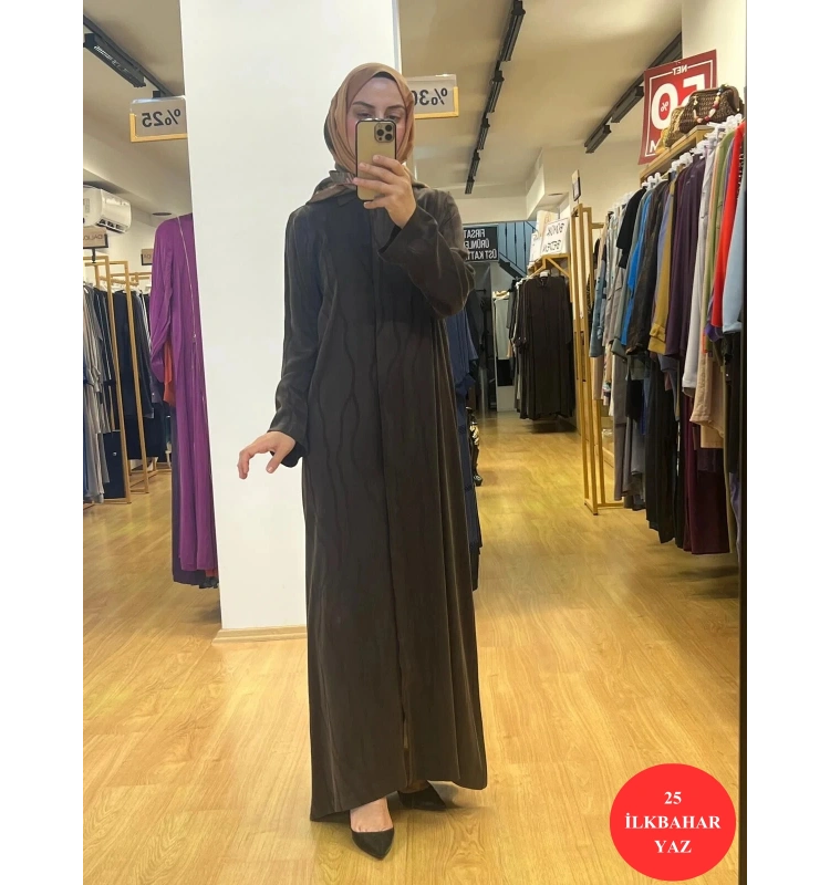 MissDalida Gömlek Yaka Jakarlı Cupro Ferace 25Y-8056