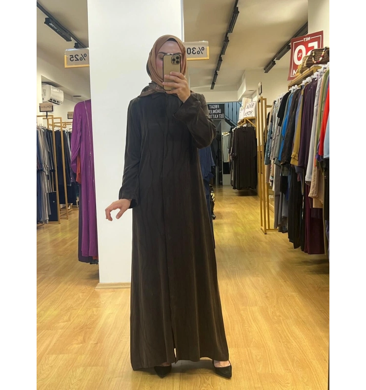 MissDalida Gömlek Yaka Jakarlı Cupro Ferace 25Y-8056