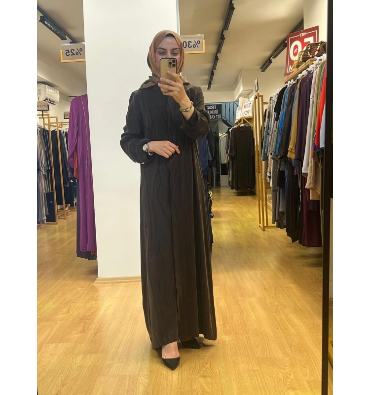 MissDalida Gömlek Yaka Jakarlı Cupro Ferace 25Y-8056