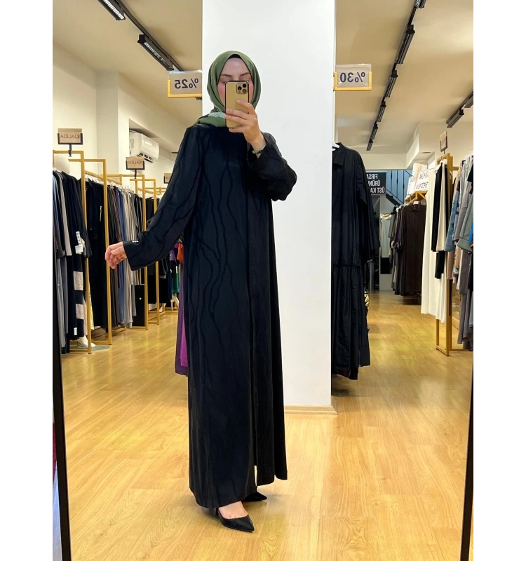 MissDalida Gömlek Yaka Jakarlı Cupro Ferace 25Y-8056