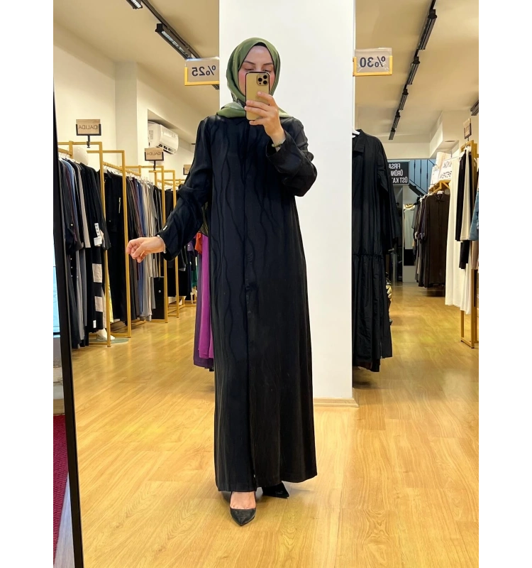 MissDalida Gömlek Yaka Jakarlı Cupro Ferace 25Y-8056