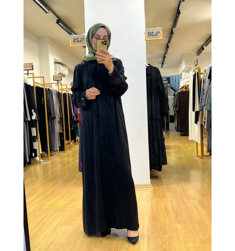 MissDalida Gömlek Yaka Jakarlı Cupro Ferace 25Y-8056