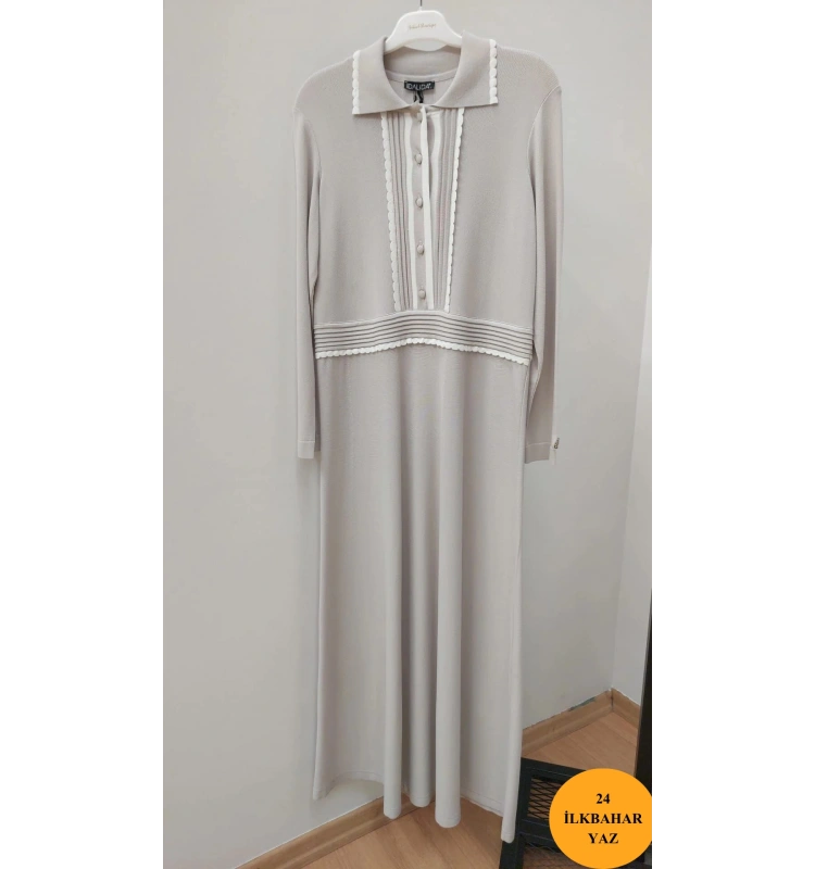 MissDalida Gömlek Yaka Klasik Elbise T24Y-4004