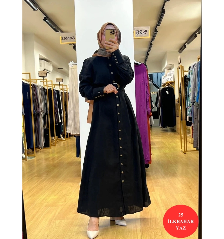 MissDalida Keten Elbise T25Y-8018