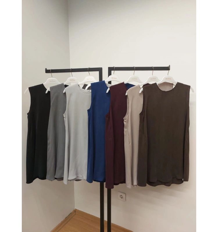 MissDalida Kolsuz Kısa Cupro Tunik 25Y-6020