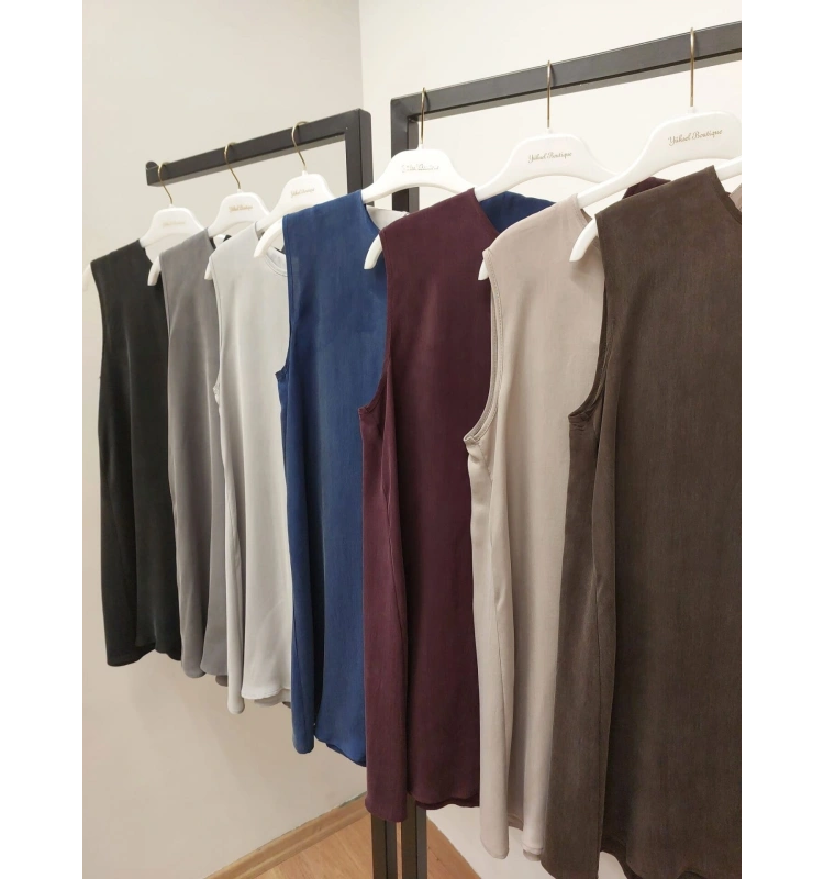 MissDalida Kolsuz Kısa Cupro Tunik 25Y-6020