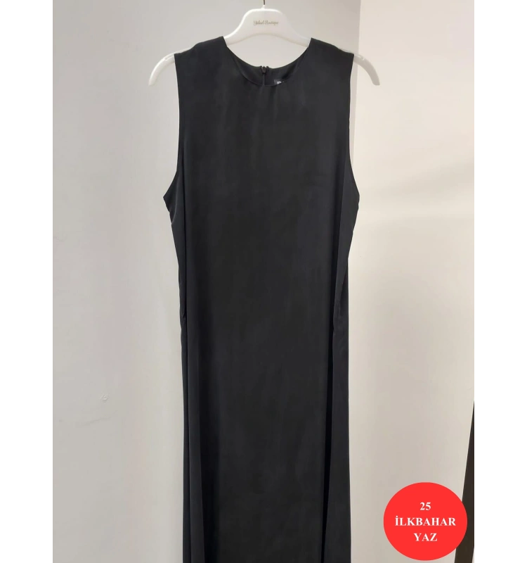 MissDalida Kolsuz Uzun Cupro Elbise 25Y-4006