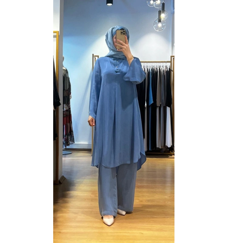 MissDalida Pelerin Kesim Cupra Tunik T24Y-6047