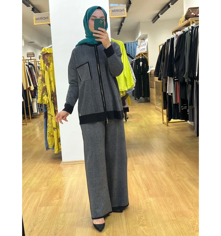 MissDalida Touch Me Doku Desenli Bol Paça Pantolon T25PF-7006