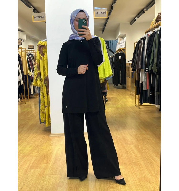 MissDalida Touch Me Önü Dikişli Bol Paça Pantolon T25PF-7003