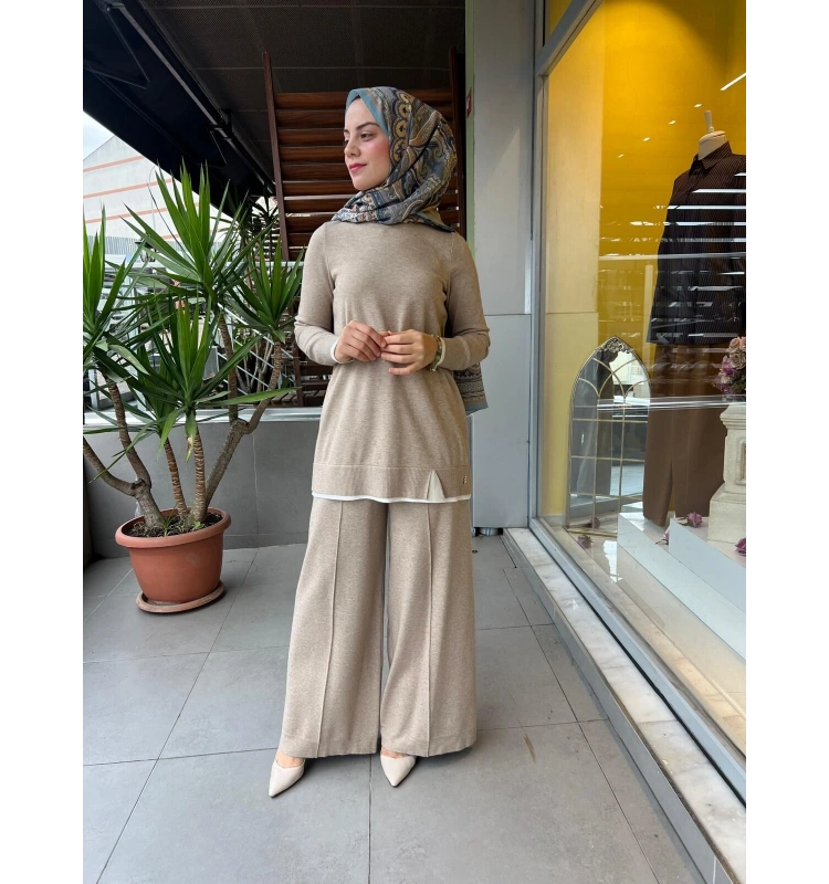 MissDalida Touch Me Önü Dikişli Bol Paça Pantolon T25PF-7003