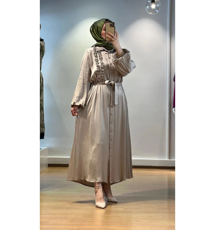 MissDalida Uzun Kupro Elbise T25K-4006