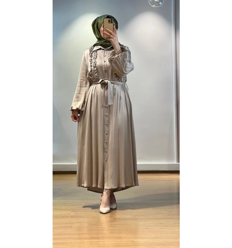 MissDalida Uzun Kupro Elbise T25K-4006