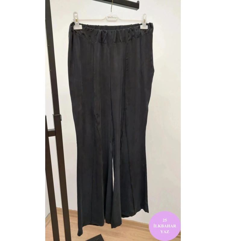 MissWhence Cupro Bol Paça Dikişli Pantolon 25Y-37110-D