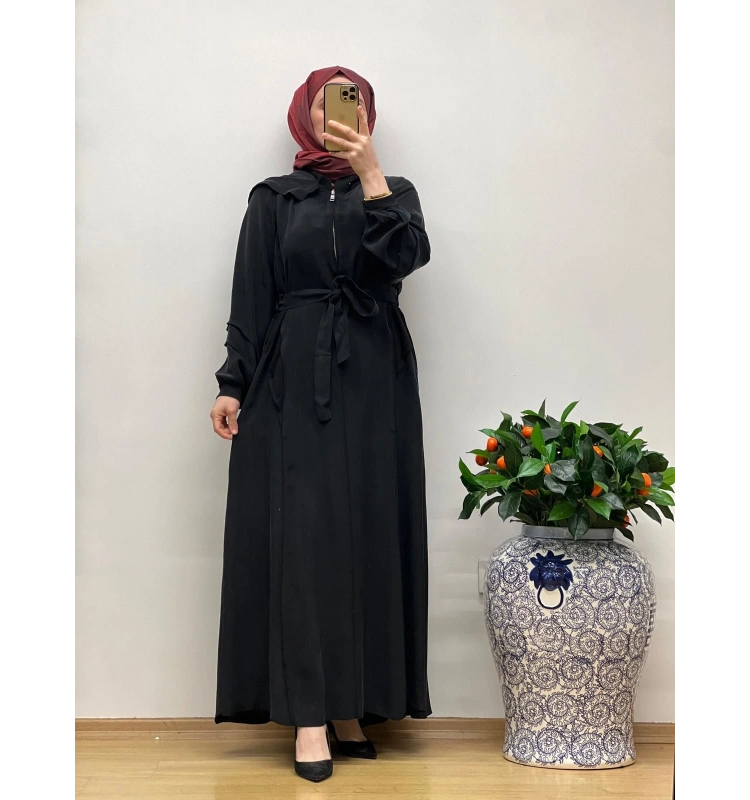 MissWhence Cupro Kapüşonlu Elbise 25Y-37811