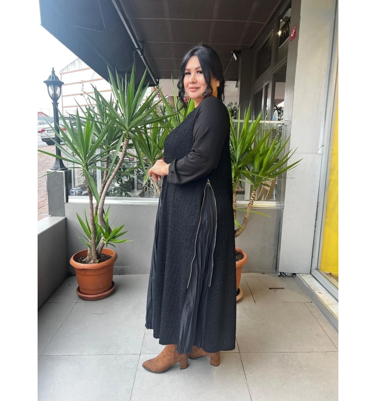 MissWhence Fermuar Detaylı Elbise 25Y-3003