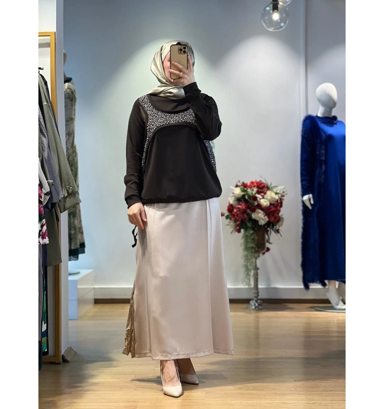 MissWhence Fermuar Detaylı Etek 25K-36904