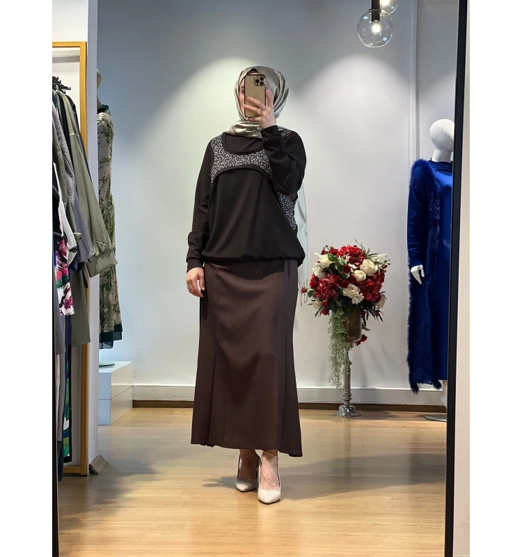 MissWhence Fermuar Detaylı Etek 25K-36904