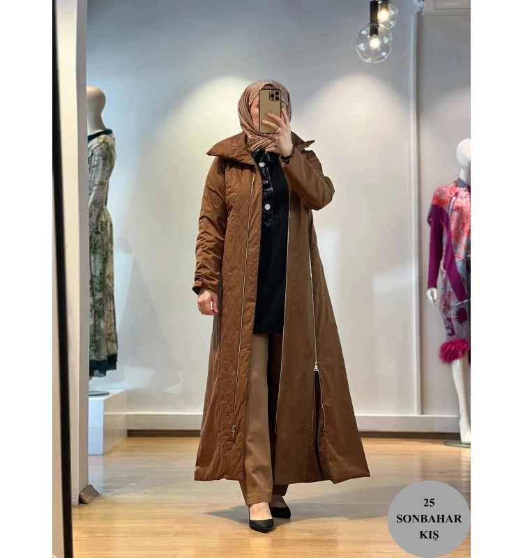 MissWhence Fermuar Detaylı Pardesü 25K-36514