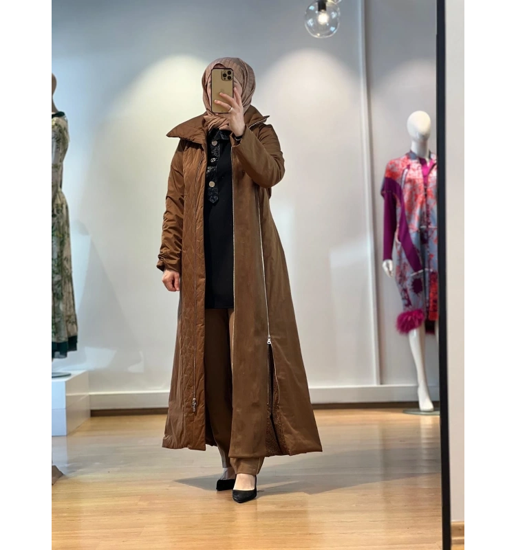 MissWhence Fermuar Detaylı Pardesü 25K-36514