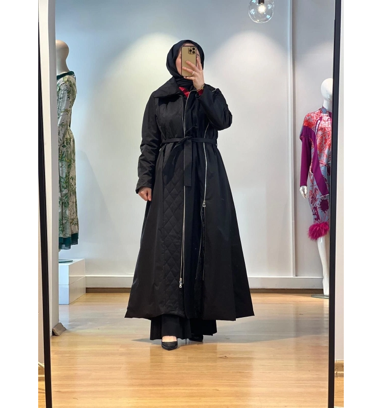 MissWhence Fermuar Detaylı Pardesü 25K-36514