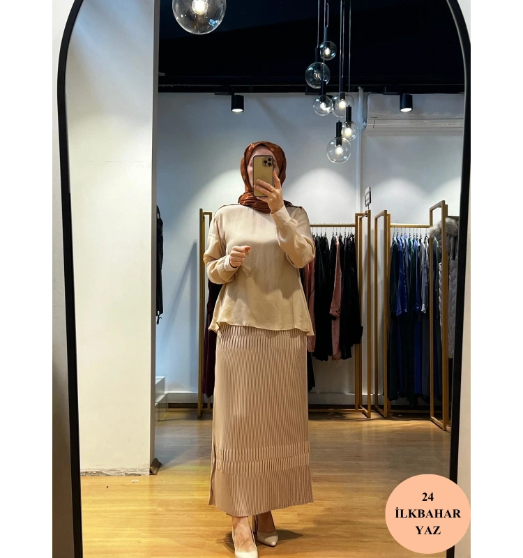 MissWhence İpek Cupra Tunik 35004