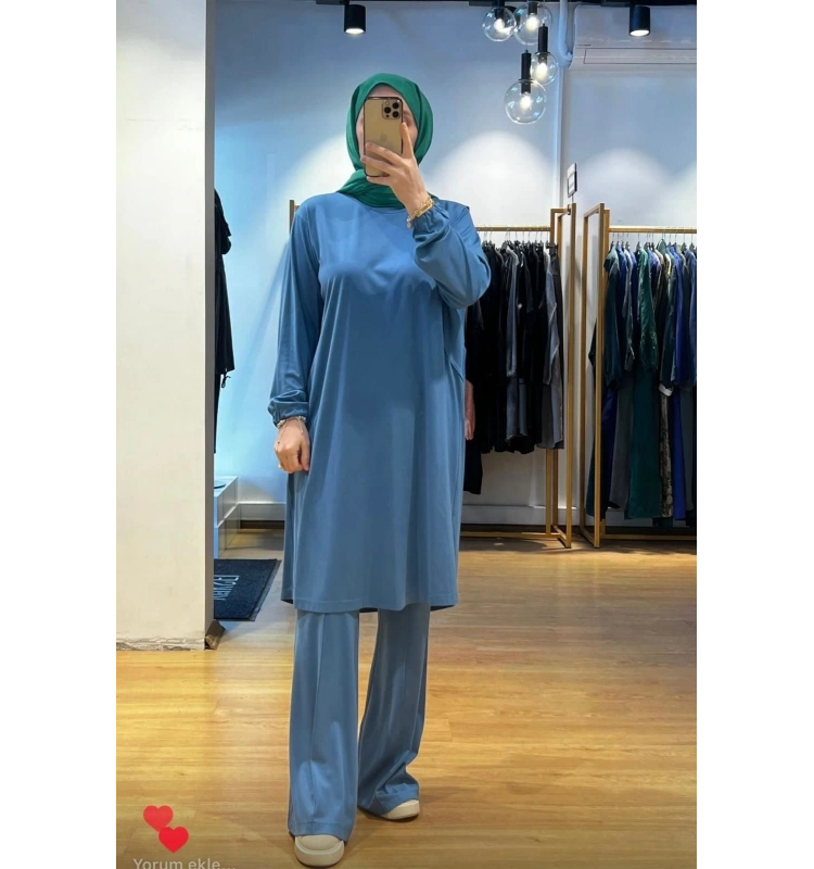 MissWhence İspanyol Paça Bambu Penye Pantolon 35114