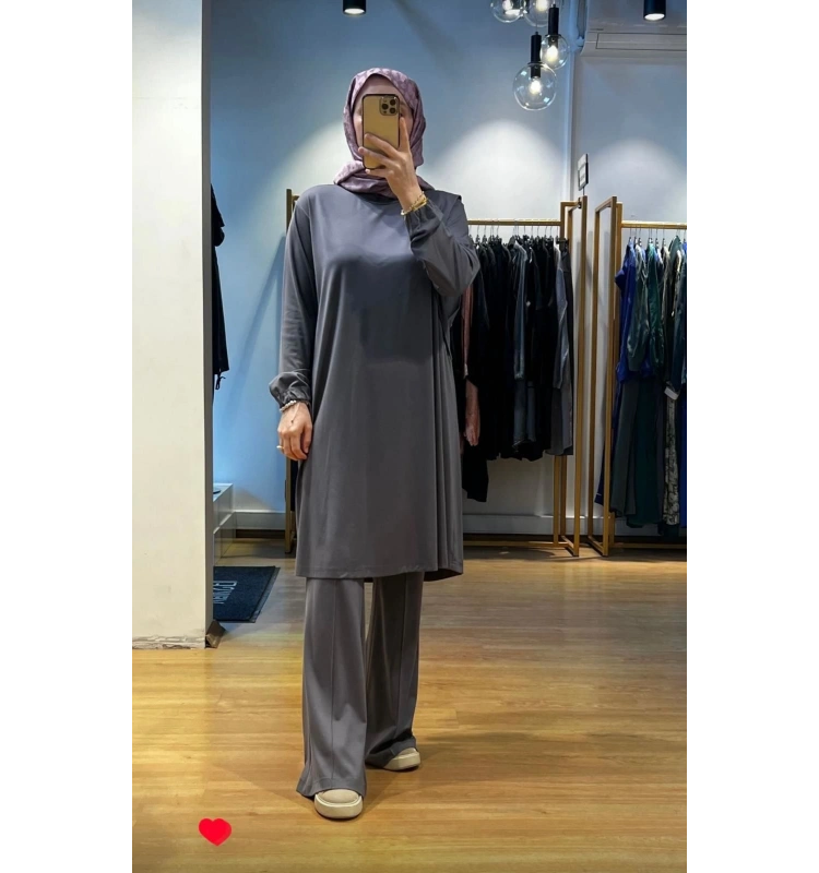 MissWhence İspanyol Paça Bambu Penye Pantolon 35114