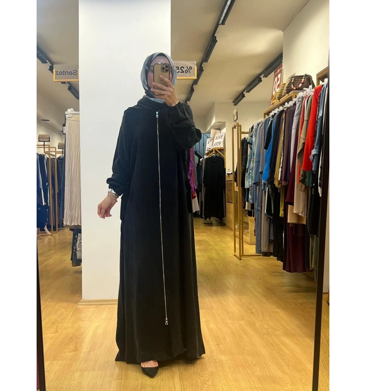 MissWhence Kapşonlu Cupro Ferace 37513