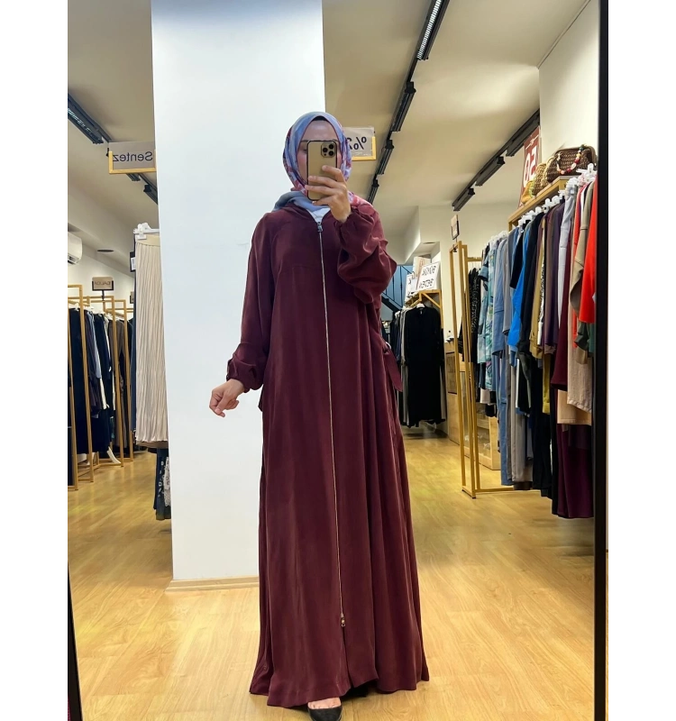 MissWhence Kapşonlu Cupro Ferace 37513