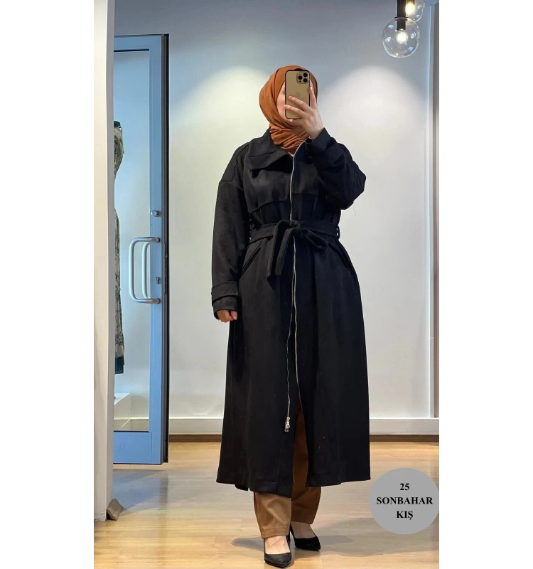 MissWhence Süet Pardesü 25K-36405