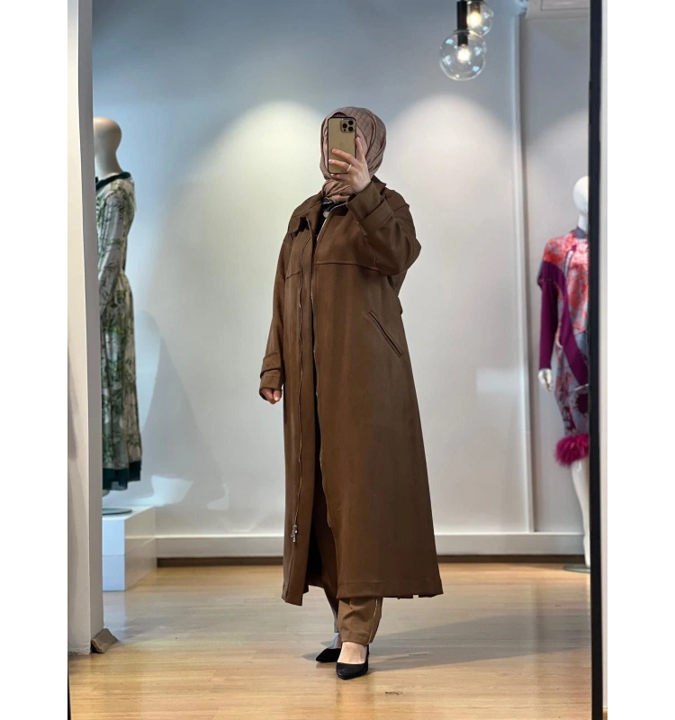 MissWhence Süet Pardesü 25K-36405