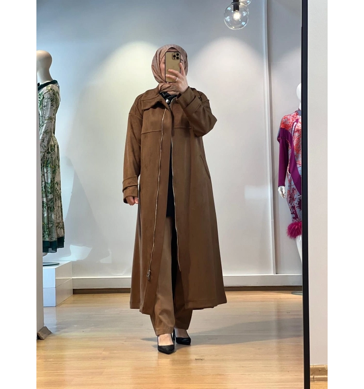 MissWhence Süet Pardesü 25K-36405