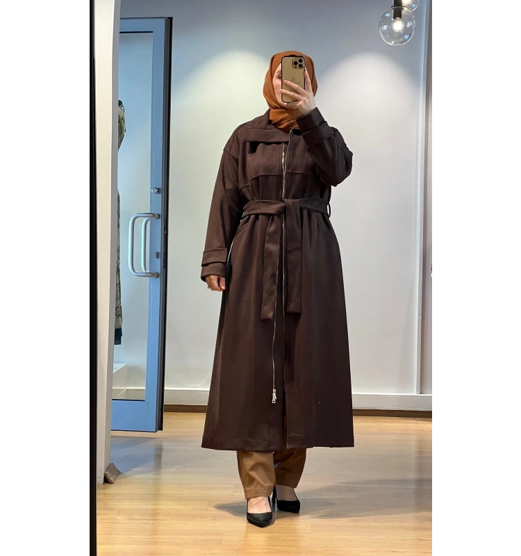 MissWhence Süet Pardesü 25K-36405