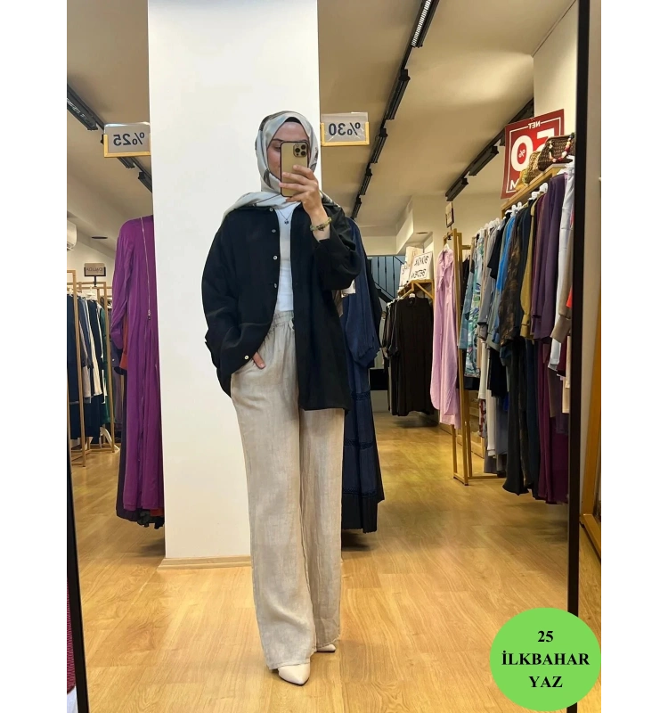 QooQ Lin Gömlek 25SS212